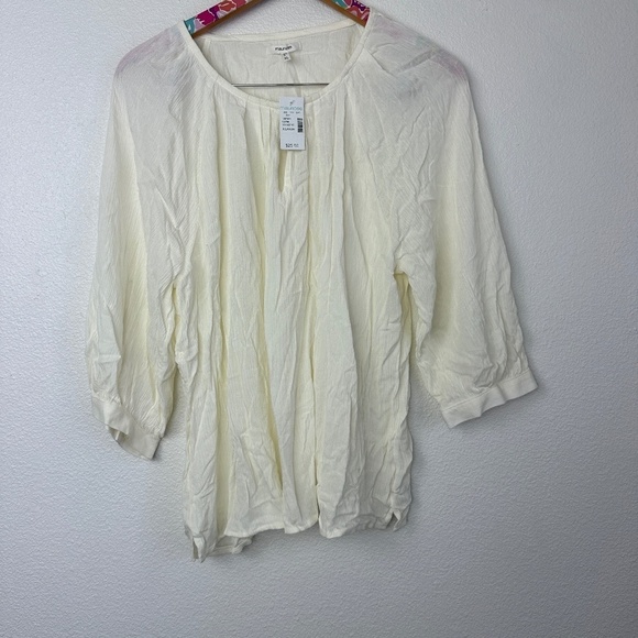 NWT Cream/ivory Maurices blouse size XL // 2886 - Picture 1 of 7